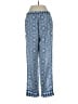 Joe Fresh Paisley Blue Casual Pants Size S - photo 2