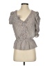 Max Studio 100% Polyester Multi Color Gray Short Sleeve Blouse Size S - photo 1