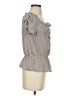 Max Studio 100% Polyester Multi Color Gray Short Sleeve Blouse Size S - photo 4