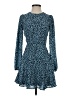 Mi ami 100% Polyester Animal Print Blue Casual Dress Size XXS - photo 1