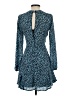 Mi ami 100% Polyester Animal Print Blue Casual Dress Size XXS - photo 2