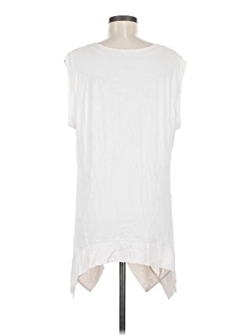 LOGO by Lori Goldstein Sleeveless Button-Down Shirt (view 2)