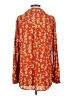 CAbi 100% Polyester Floral Orange Long Sleeve Blouse Size S - photo 2