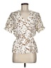 Everleigh 100% Polyester Ivory Short Sleeve Blouse Size M - photo 1
