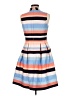 Vince Camuto 100% Polyester Stripes Blue Casual Dress Size 6 - photo 2