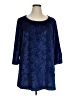 Unbranded 100% Polyester Blue 3/4 Sleeve Top Size 1X - photo 1