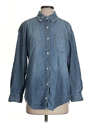 Madewell Denim Button-Down Collar Oversized Shirt (view 1)