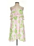 Ganni 100% Polyester Tropical Pink Green Cocktail Dress Size 34 waist - photo 1
