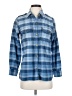 Current/Elliott 100% Cotton Plaid Blue Long Sleeve Button-Down Shirt Size Sm (1) - photo 1
