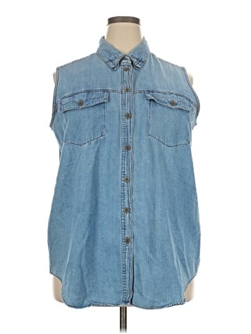 Venezia Sleeveless Button-Down Shirt (view 1)
