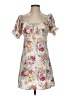 Auguste 100% Rayon Floral Ivory Casual Dress Size 2 - photo 1