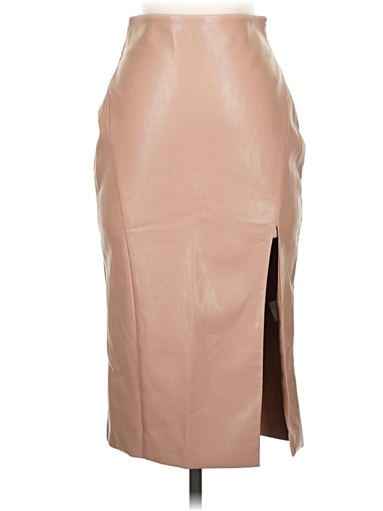 Pre-owned Superdown Faux Leather Skirt In Tan