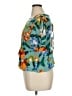 THML 100% Polyester Teal Short Sleeve Blouse Size XL - photo 5