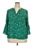 41Hawthorn 100% Polyester Green 3/4 Sleeve Blouse Size XXL - photo 1