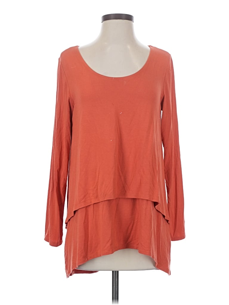 Pre-owned Soft Surroundings 3/4 Sleeve T-shirt In Orange