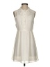Cope 100% Polyester Solid Ivory Casual Dress Size S - photo 1