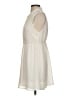 Cope 100% Polyester Solid Ivory Casual Dress Size S - photo 5