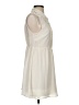 Cope 100% Polyester Solid Ivory Casual Dress Size S - photo 4