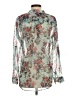 Kut from the Kloth 100% Polyester Floral Silver Long Sleeve Blouse Size S - photo 2
