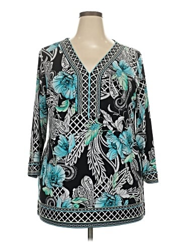 JM Collection 3/4 Sleeve Blouse (view 1)