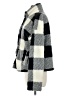Thread & Supply 100% Polyester Checkered-gingham Gray Coat Size M - photo 5