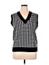 BCX 100% Acrylic Black Gray Vest Size L - photo 1