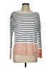 Max Studio 100% Linen Stripes Color Block White Pink Pullover Sweater Size L - photo 1