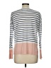 Max Studio 100% Linen Stripes Color Block White Pink Pullover Sweater Size L - photo 2