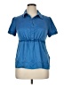 Alfani Blue Short Sleeve Blouse Size 14 - photo 1