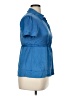 Alfani Blue Short Sleeve Blouse Size 14 - photo 4