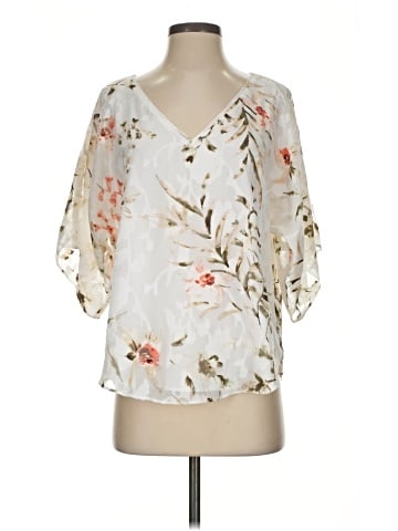 White House Black Market 3/4 Sleeve Blouse (view 1)