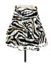 Bishop + Young 100% Polyester Animal Print Silver Casual Skirt Size XS - photo 1