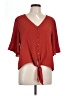 Lush Red Short Sleeve Blouse Size L - photo 1
