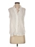 Dylan 100% Cotton Ivory Sleeveless Button-Down Shirt Size XS - photo 1