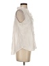 Dylan 100% Cotton Ivory Sleeveless Button-Down Shirt Size XS - photo 4