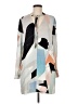 Reiss 100% Polyester Graphic Gray Casual Dress Size 8 - photo 1