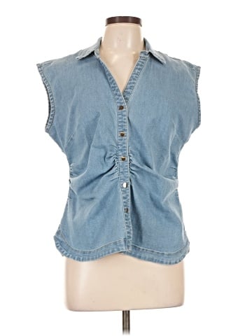 Boston Proper Denim Vest (view 1)