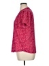 Lush 100% Polyester Burgundy Short Sleeve Blouse Size XL - photo 5