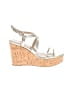 Stuart Weitzman 100% Leather Silver Wedges Size 7 1/2 - photo 1