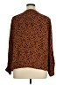 Gap 100% Rayon Animal Print Brown Long Sleeve Blouse Size XL - photo 2