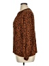 Gap 100% Rayon Animal Print Brown Long Sleeve Blouse Size XL - photo 5