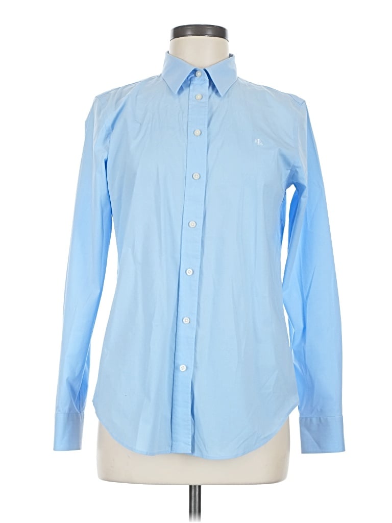 Pre-owned Polo Ralph Lauren Long Sleeve Button Down Shirt In Blue