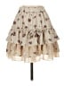 Romwe 100% Polyester Floral Ivory Casual Skirt Size S - photo 1