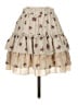Romwe 100% Polyester Floral Ivory Casual Skirt Size S - photo 2