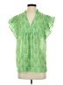 Umgee 100% Polyester Green Short Sleeve Blouse Size S - photo 1