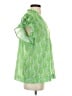 Umgee 100% Polyester Green Short Sleeve Blouse Size S - photo 4