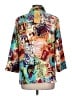 Koret Print Silver 3/4 Sleeve Blouse Size L - photo 2