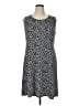 Kim Rogers Graphic Black Casual Dress Size XL - photo 1