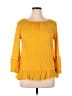 Fred David Yellow 3/4 Sleeve Blouse Size L - photo 1