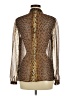 MICHAEL Michael Kors 100% Polyester Animal Print Brown Long Sleeve Blouse Size 8 - photo 2